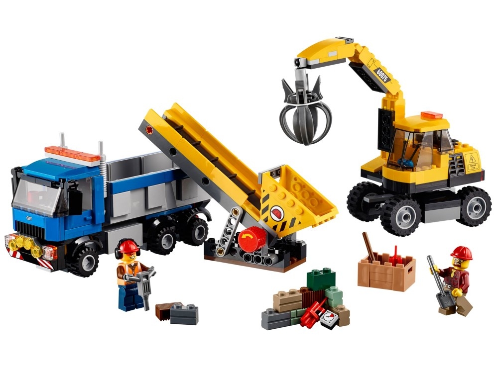 LEGO City Koparka i ciężarówka 60075